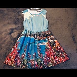 Dear Creatures Day in the Shade dress in harbor S